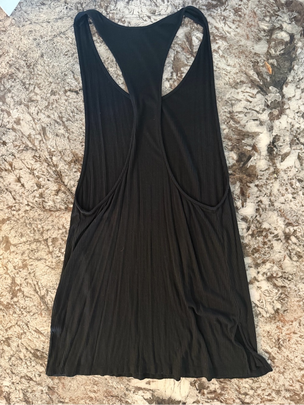 Xhilaration Black Ribbed Racerback Tank - Picture 2 of 4